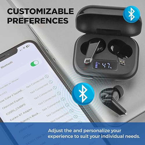 Miniatura 3 de Amplificador auditivo recargable para adultos y personas mayores, Bluetooth, recargable, cancelación de ruido con pantalla LED de alimentación