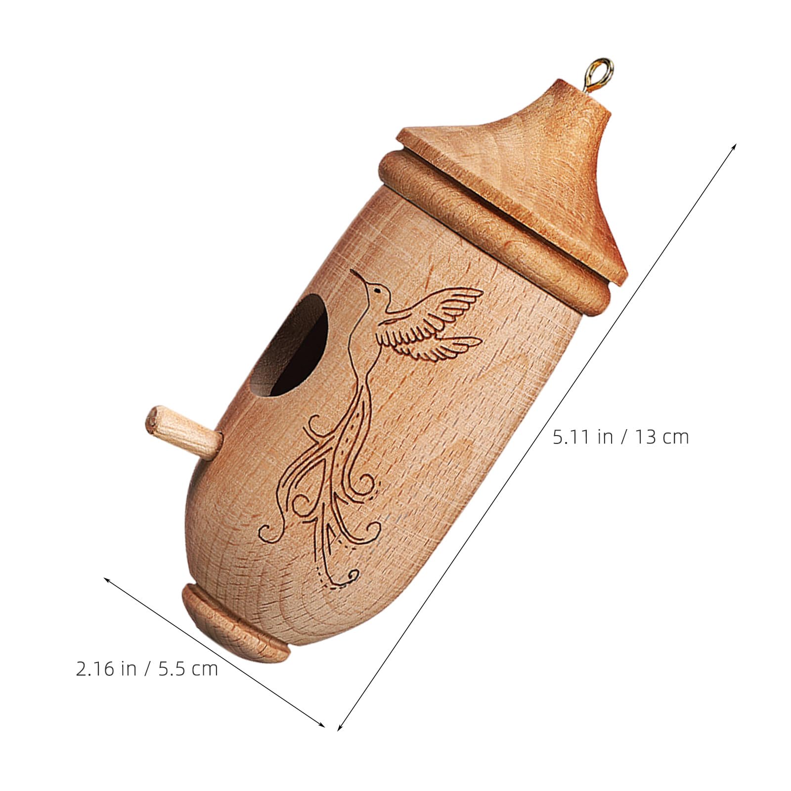 Operitacx 6 Casitas de Madera Natural para colibríes, para Colgar en el Exterior | Casitas rústicas de Madera para anidar pájaros al Aire Libre | Adorno de para jardín