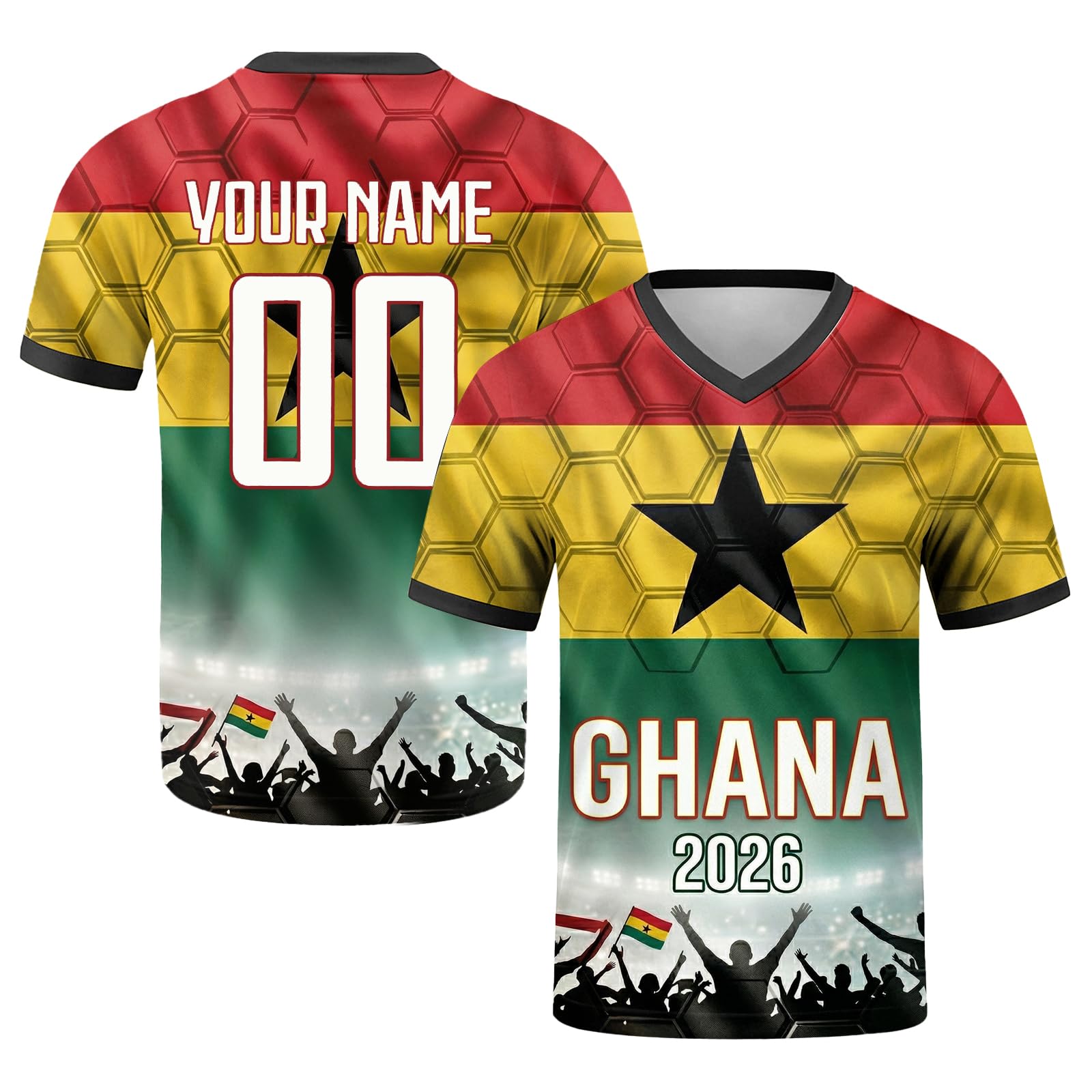 Seguire Personalised Football Shirt 2026 World Football Jersey Custom Name Number Jersey Customisable Fan Top for Men Women Kids