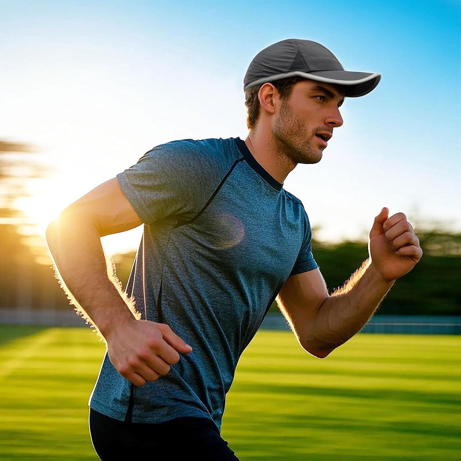 Clakllie Quick Dry Baseball Cap Lightweight Sun Hats Waterproof Running Hat Golf Hats UV Protection Outdoor Cap Tennies Hat - Image 2