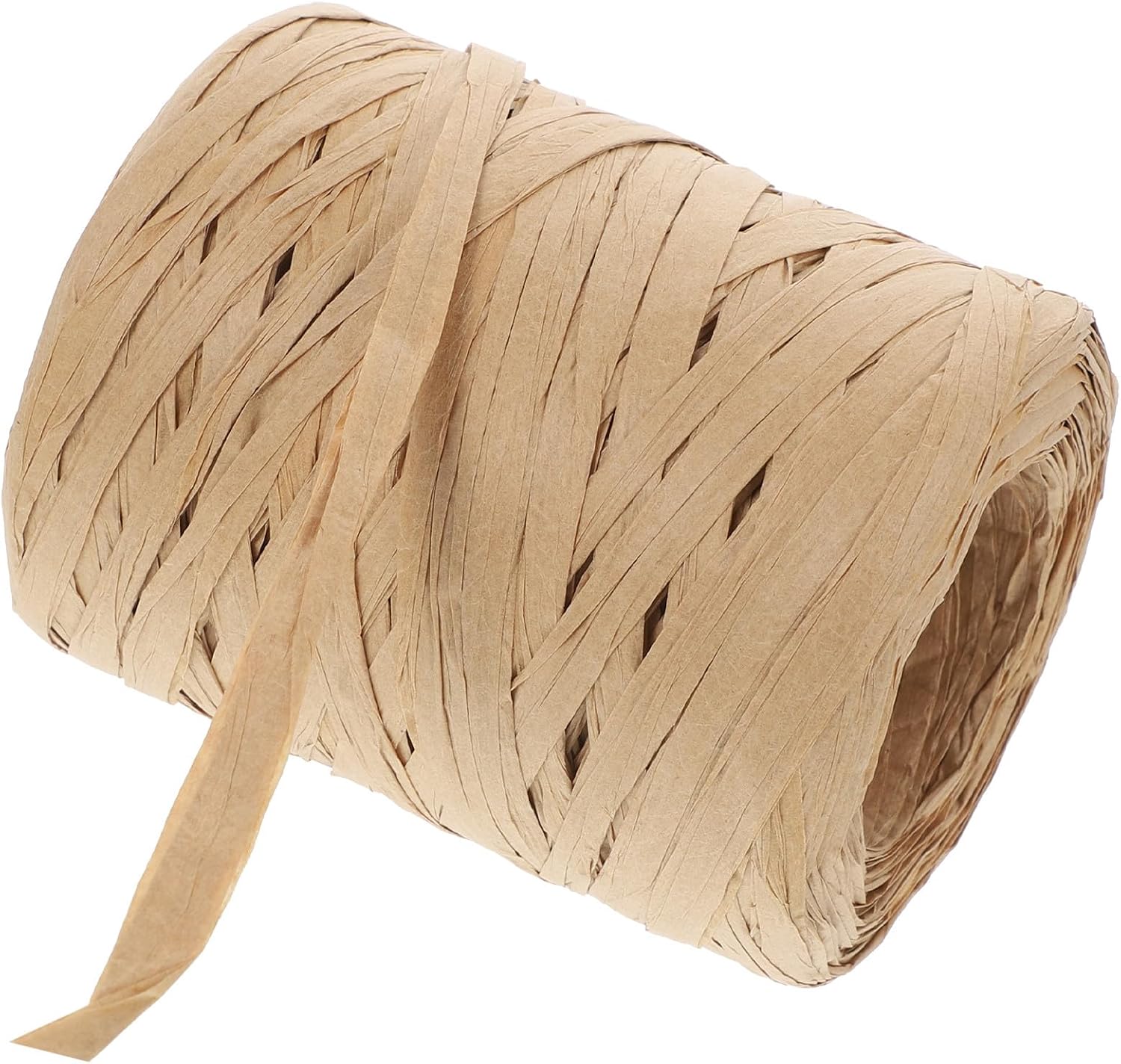 Gadpiparty Natural Raffia Paper Rope Twine String 100m Spool Environmentally Friendly Packing and Decorative DIY Craft Ribbon for Wrapping and Floral Bouquets