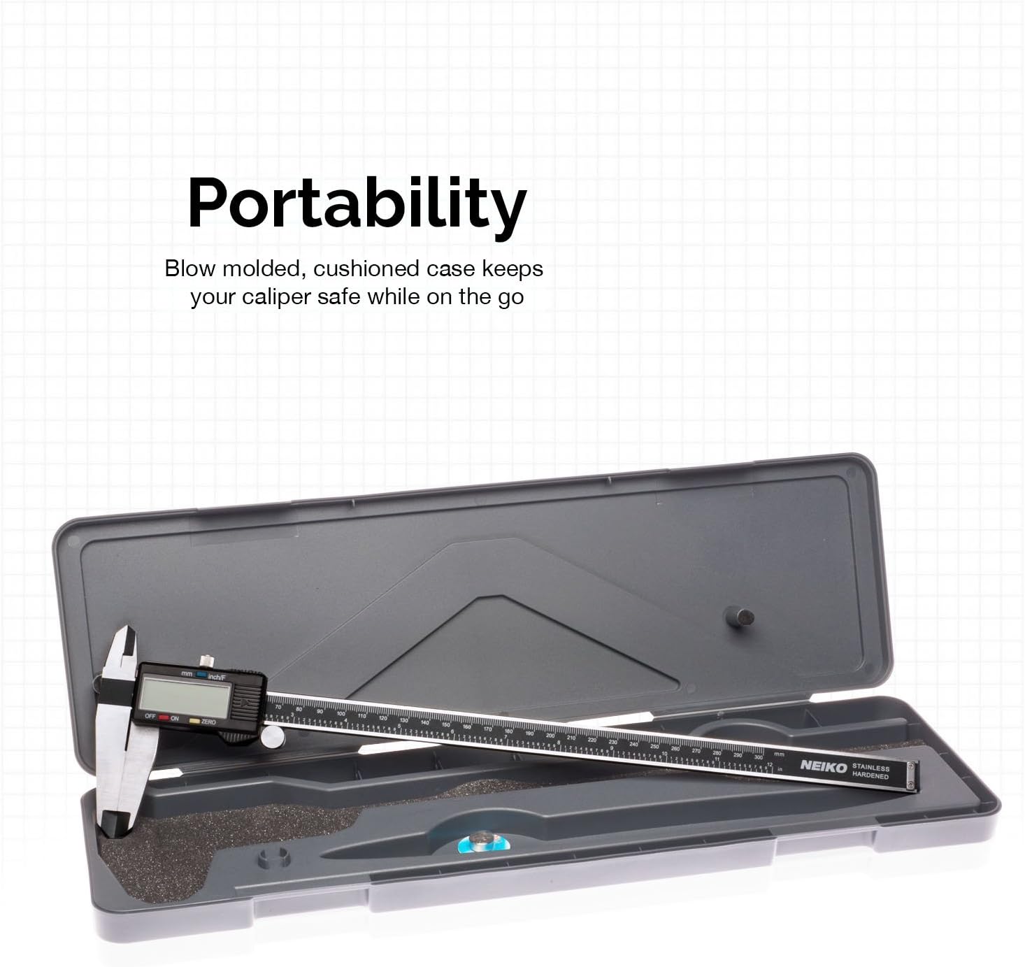 NEIKO 01409A 12” Electronic Digital Caliper | Extra Large Display | 0 - 12 Inches | Inch/Fractions/Millimeter Conversion | Polished Stainless Steel : Industrial & Scientific