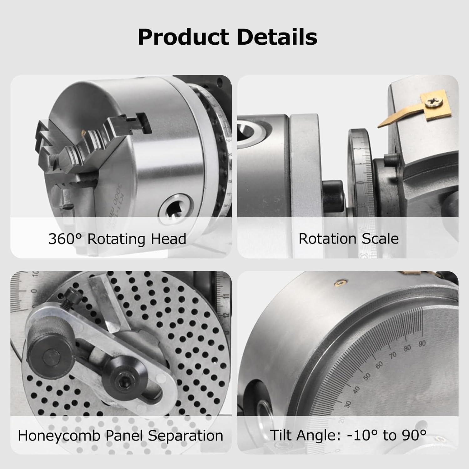 Universal Simple Indexer, 4"/5"/6", Universal Milling Machine Indexing Head, Manual Quick-Change Vertical/Horizontal Dual-Use, Reduction Ratio 1:40(6in/160mm-Heavy-duty)