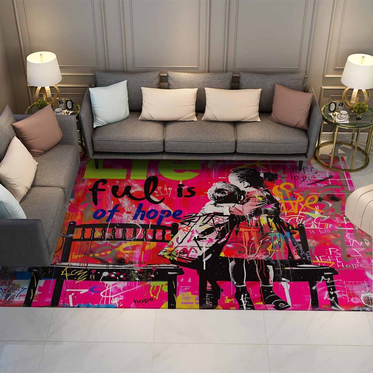 Tapis street art contemporain pour sublimer votre bureau à domicile