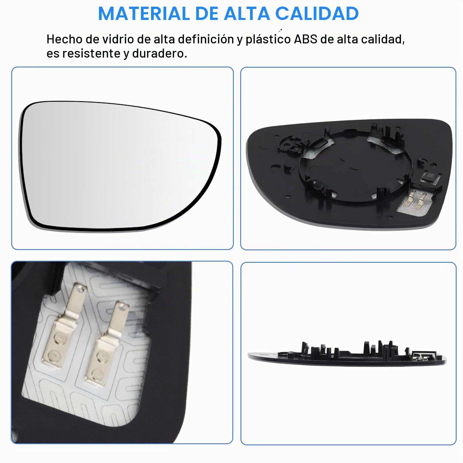 Mingke Cristal Espejo Retrovisor Derecho para Renault Clio 4 Captur Zoe 2012-2019 Nissan Micra 2016-2023 Retrovisor Exterior Calefactable Ajustable