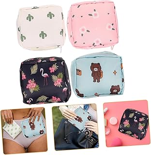 ULTECHNOVO 4 Unidades De Bolsa De Armazenamento De Almofada De Batom Bolsa De Absorvente De Período Bolsa De Absorvente Para Bolsa Sacos De Período Suporte De Almofada Para Bolsa De Período