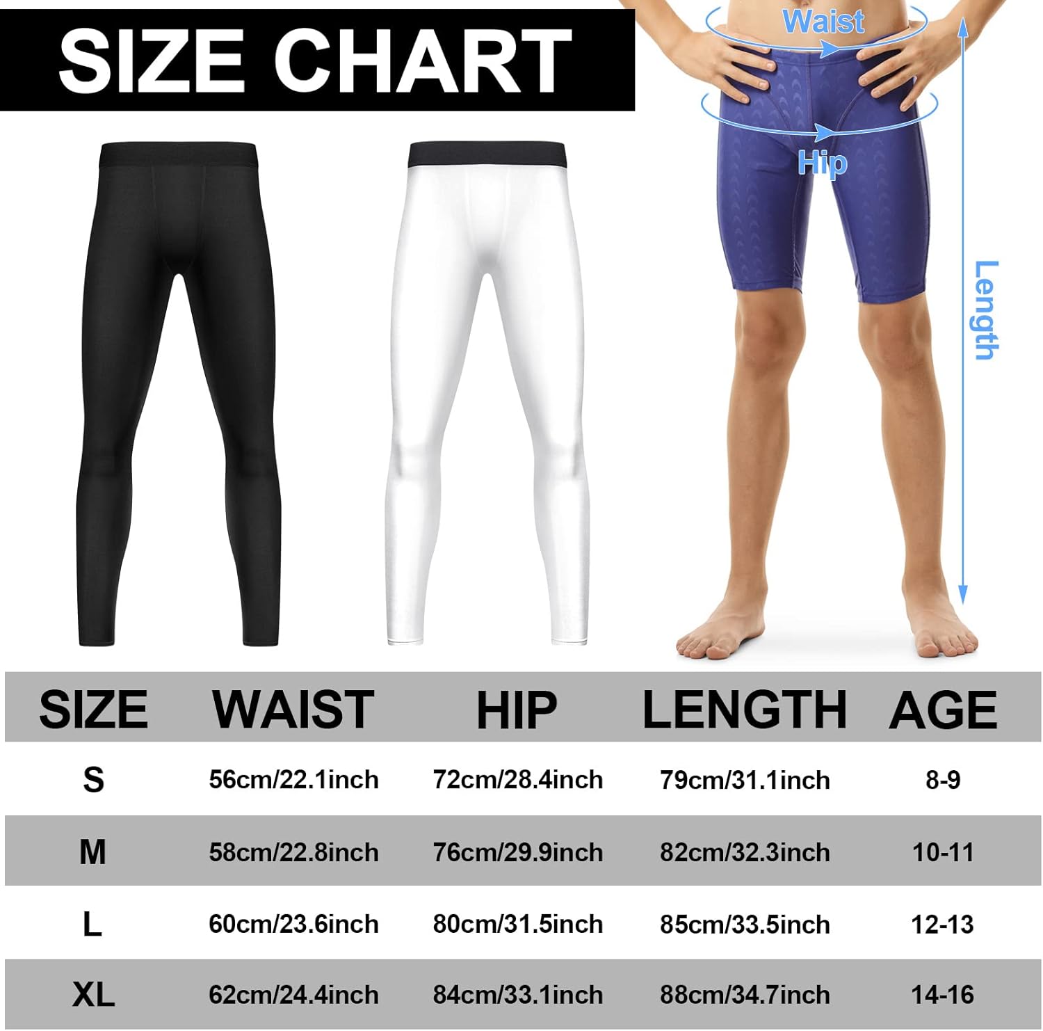 Haysandy Boys' Compression Leggings 2 Pack Tights Athletic Pants Basketball Compression Pants Boys Basketball Leggings : Clothing, Shoes & Jewelry