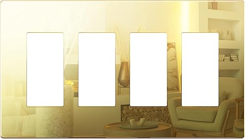 Vista 21 de LIDER - Cubierta decorativa de interruptor con acabado mate, placa de pared sin tornillos, tamaño mediano, 3 bandas de 4.88 x 6.77 pulgadas