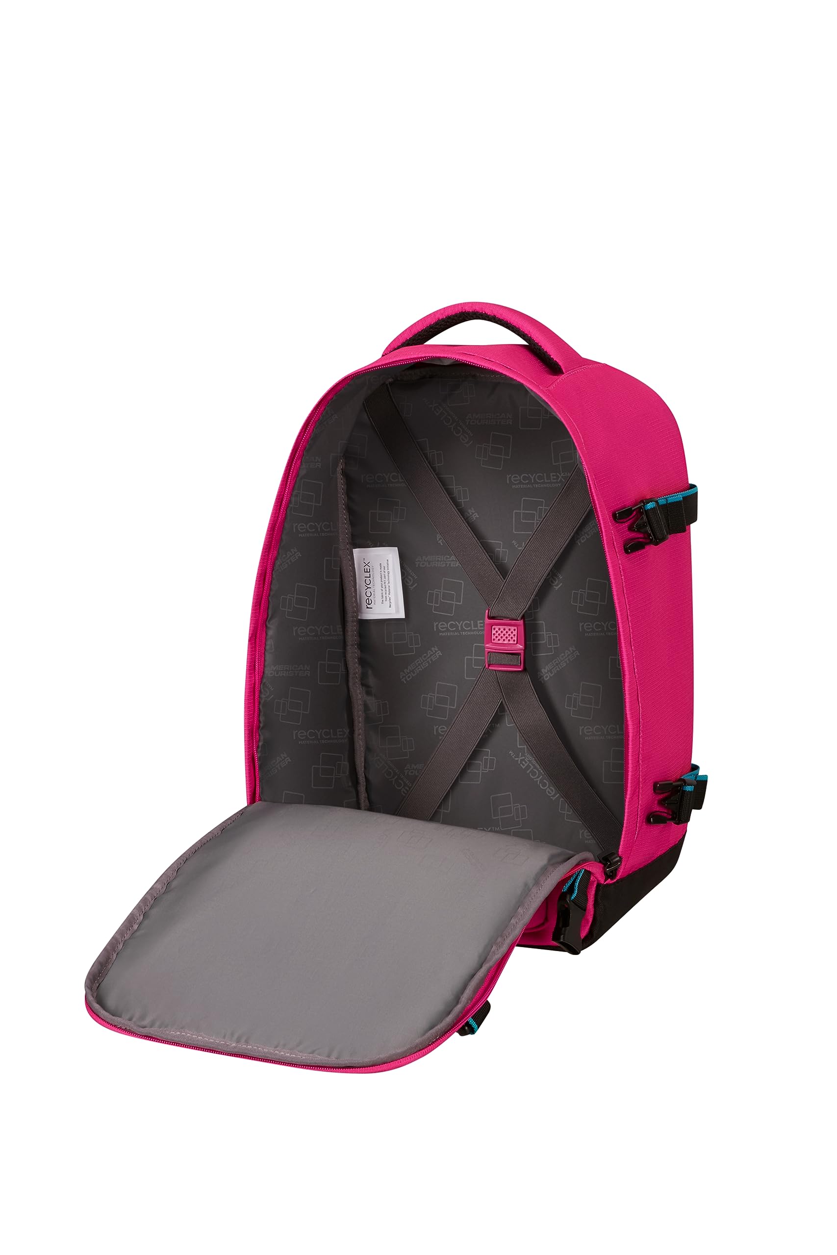 American Tourister Take2Cabin - Ryanair Cabin Bag 25 x 20 x 40 cm, 24 L, 0,40 kg, bagaglio a mano, backpack aeroplano S Underseater, rosa (sorbetto di lampone))
