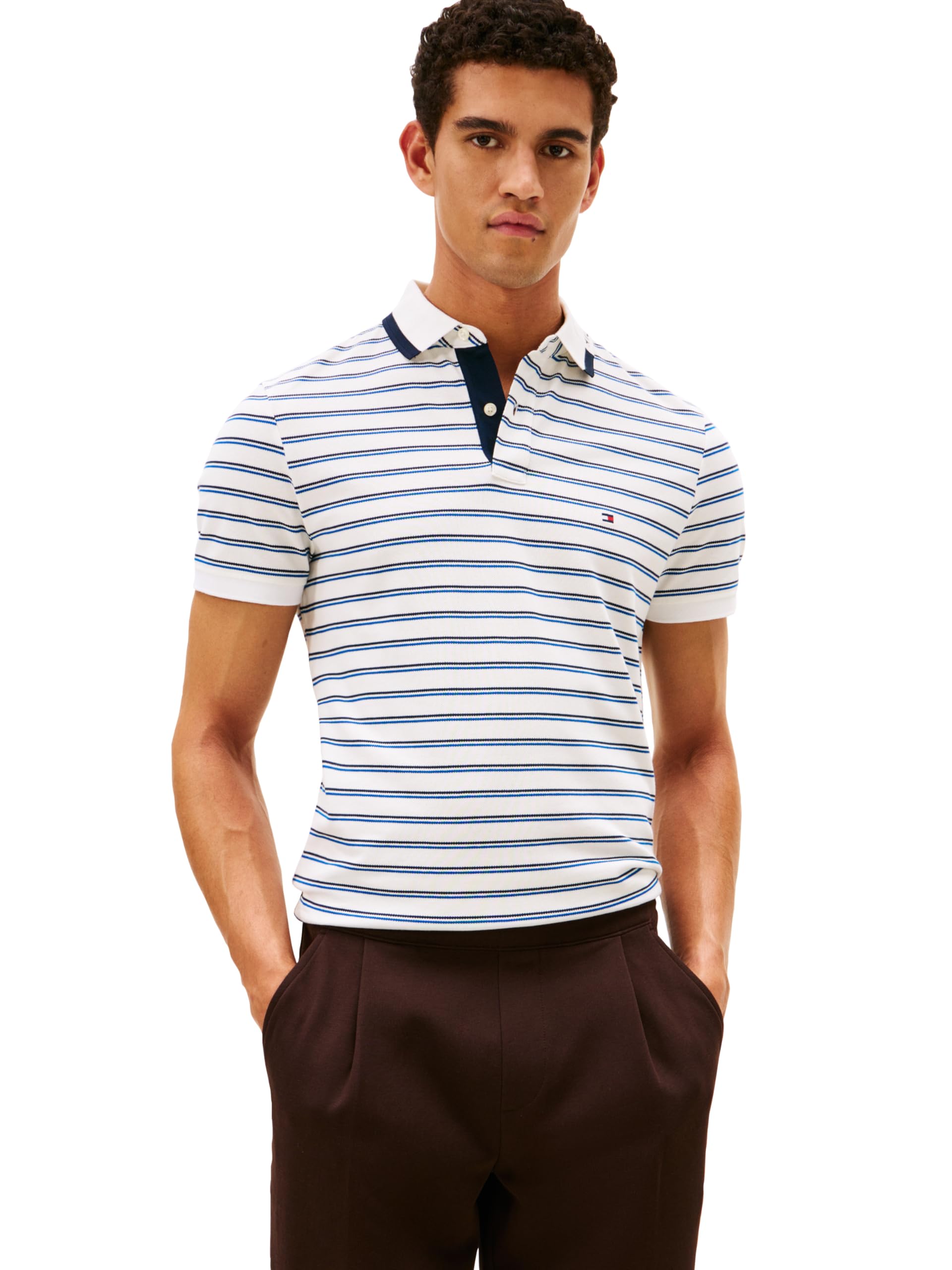 Men's Short Sleeve Casual Dri Fit Polo Shirts in Regular Fit with Stretch and Graphic Col…