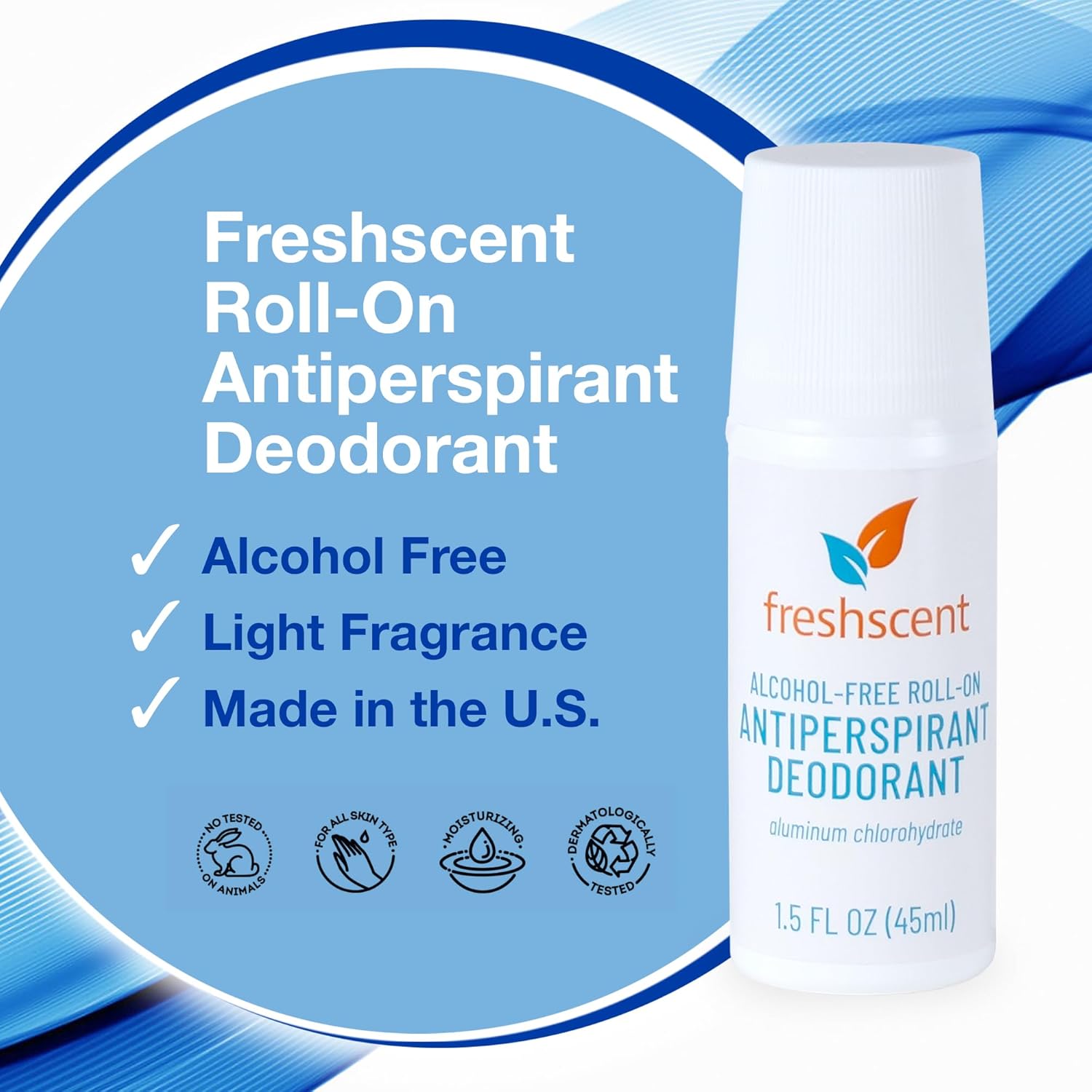 Freshscent Roll-On Deodorant Alcohol Free, 1.5 oz., Pack of 96 - Image 3