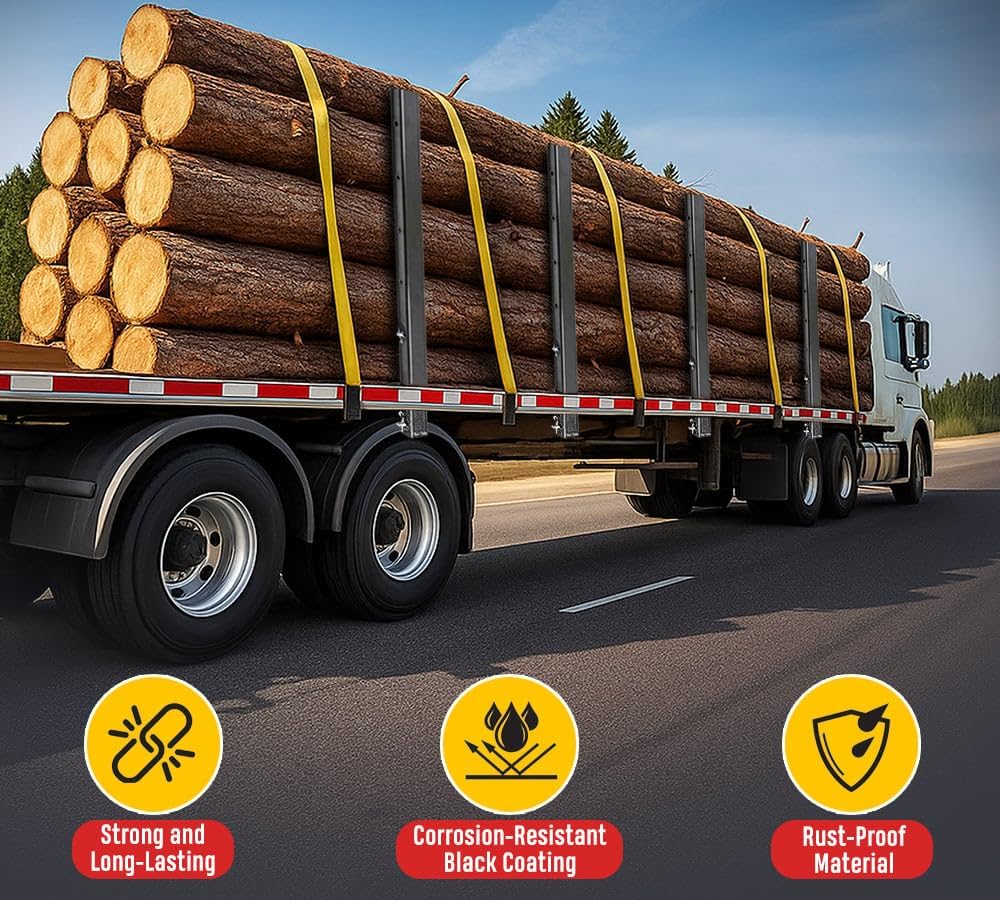 Mytee Products 4 Pack 30" Adjustable C Channel Pipe Stake for Flatbed Trailer Hauler