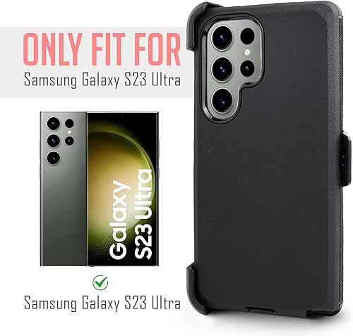Miniatura 5 de Funda para teléfono Samsung Galaxy S23 Ultra 5G (2023), protector de pantalla integrado, resistente y duro a prueba de golpes, funda protectora con
