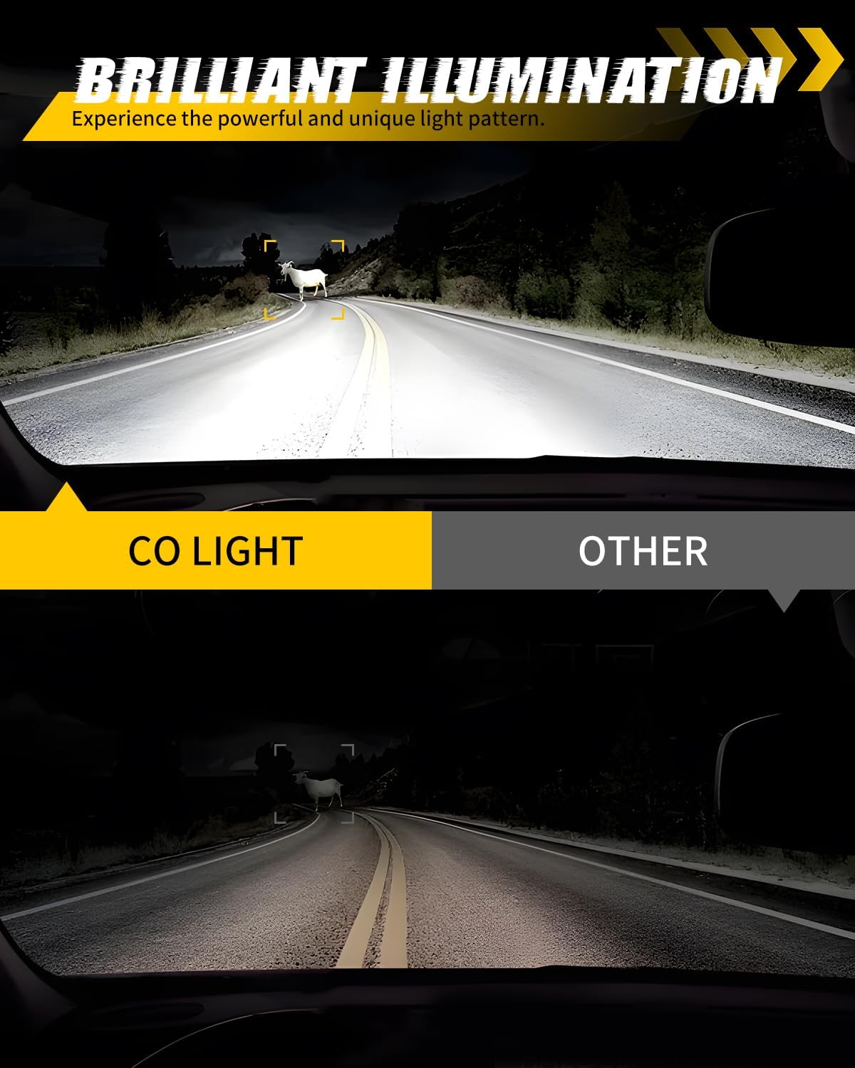 CO LIGHT 7 Inch LED Headlights - DOT Certified H6024 led Headlight - with Amber Turn Signal White DRL for Wrangler JK TJ LJ Motorcycle