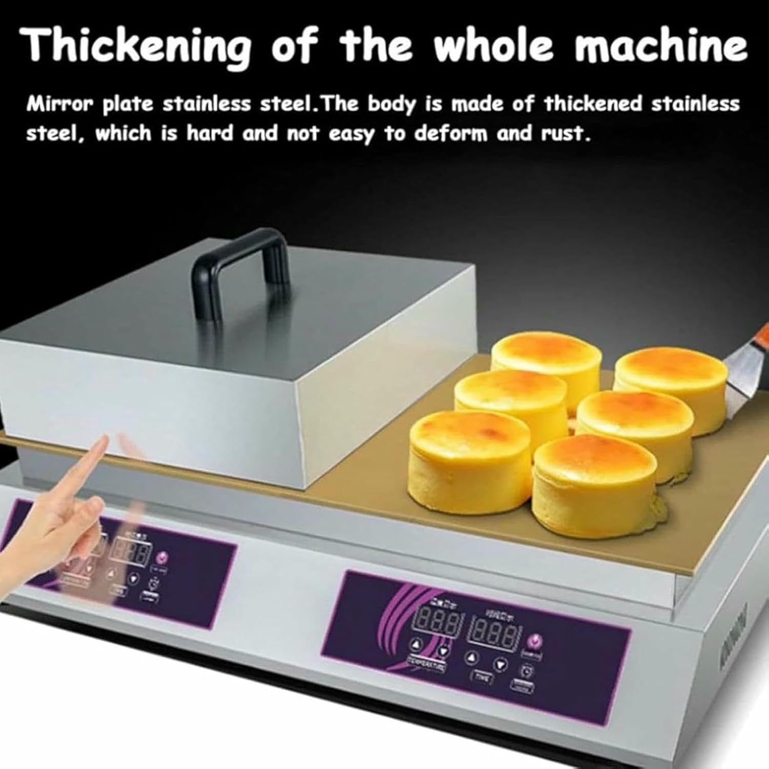 Electric Souffle Making, Commercial Electric Griddle, Pancake Maker Souffle Maker Dorayaki Baker Muffin Making Machine