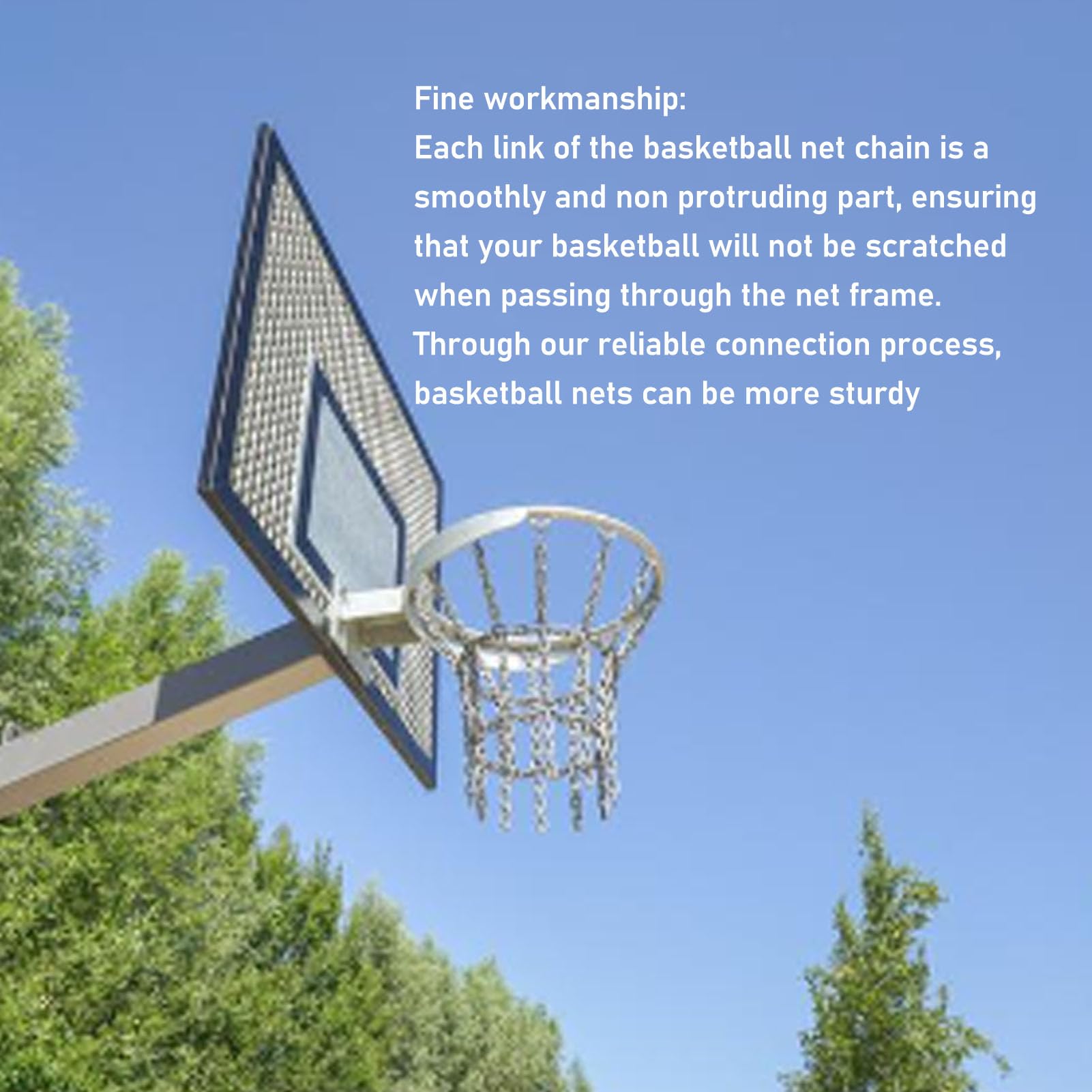 Basketball Net,Iron Basketball Net Standard Basketball Net Heavy Duty Basketball Net Chain Replacement for Indoor Outdoor