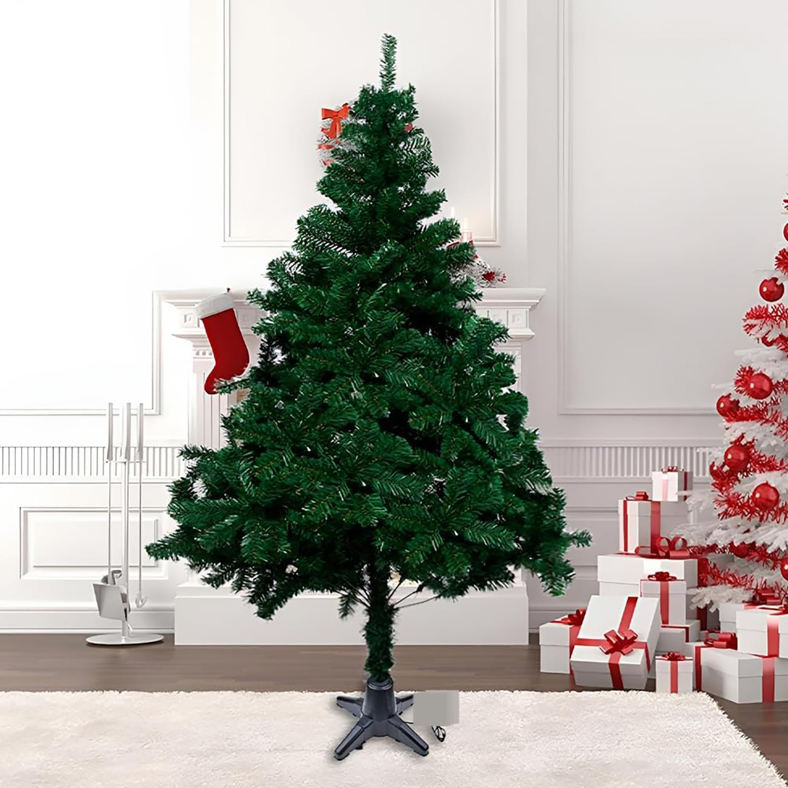 Patas de árbol fijas del árbol de Navidad eléctrica, soporte de árbol de Navidad giratorio, se puede ajustar en dos niveles Base giratoria de 360 grados, se ajusta a los tamaños de los polos 0.9 en-1.