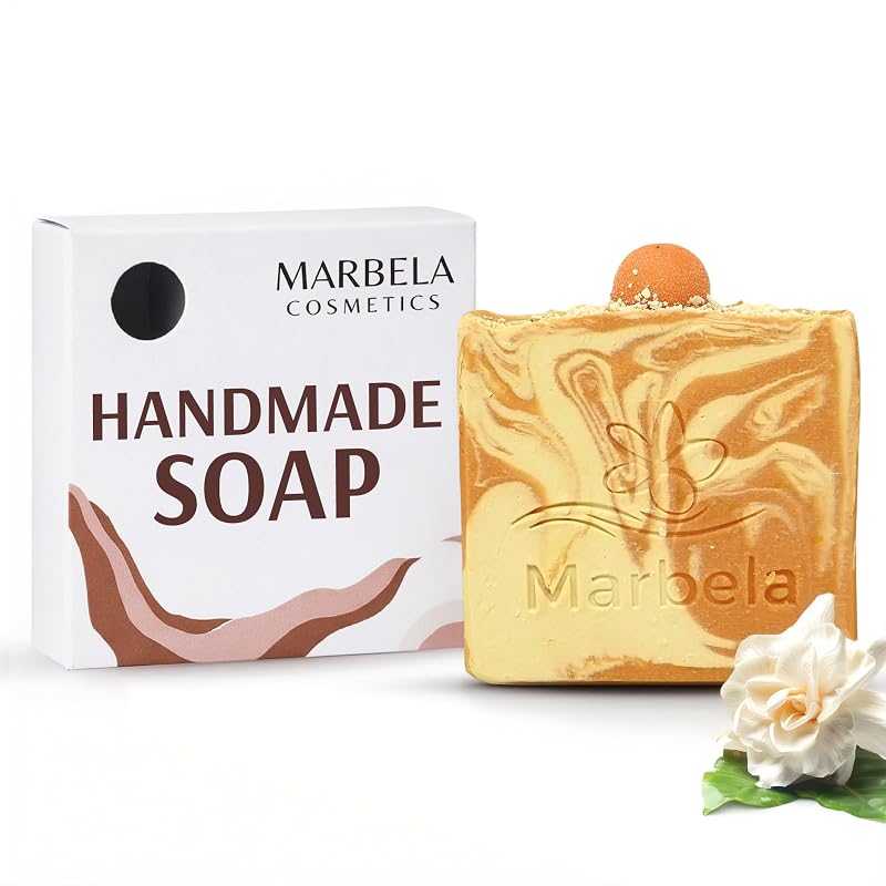 Sabonete facial e corporal Marbela Peach Gardenia, 100 g