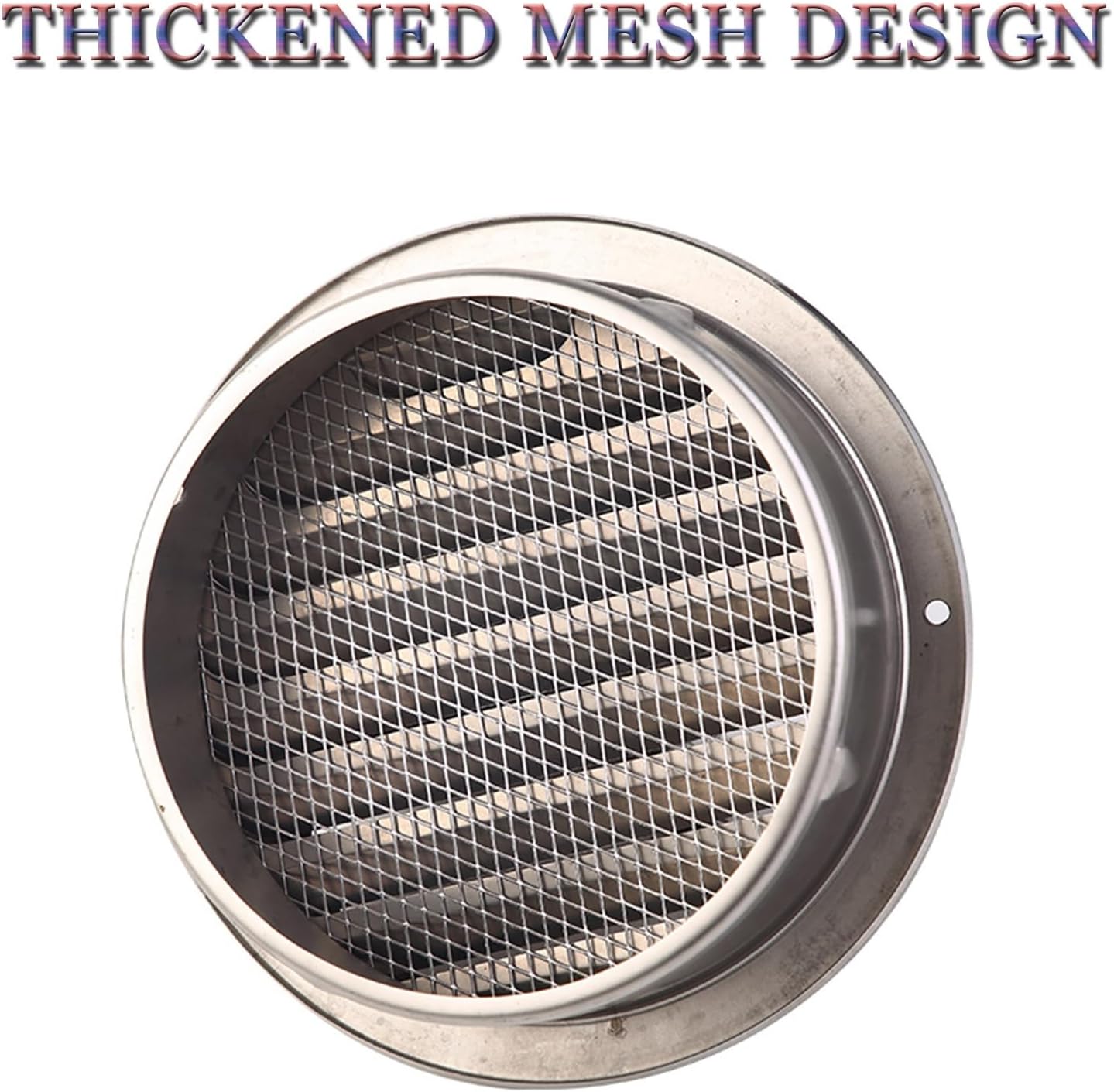 Vent cover, Vent Duct Cover, Round Soffit Air Vent, Louvered Vent Hood, Exhaust Hood Vent, Cap Vent Round, 304 Stainless Steel Wall Vent Hood, With Fly Screen Mesh, for Ventilation And Exhaust )