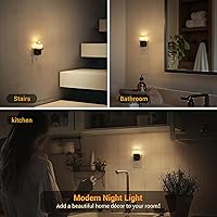 Vista 6 de JandCase Flameless Candle Night Light, 2 Pack Night Lights Plug into Wall, 3000K Soft White, 0-100LM Dimmable Nightlight, Dusk to Dawn Sensor Light