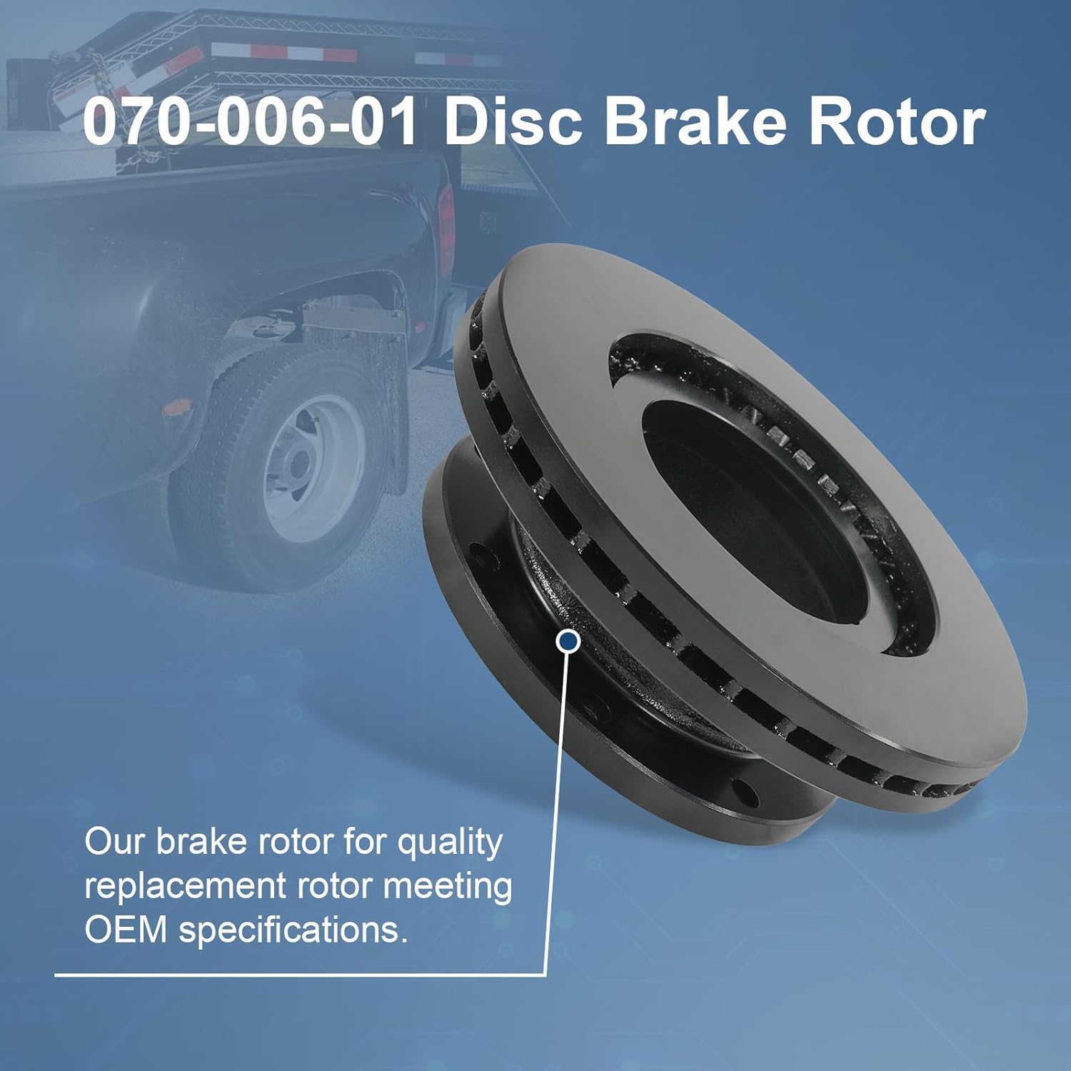 Disc Brake Bolt-On Rotor Replacement for Dexter 10K-12K Axles with Hydraulic Disc Brakes 070-006-01