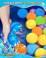 Vista 3 de Globos de agua reutilizables 12 piezas - Juguetes de agua de verano para piscina, playa y exterior, bombas de agua autoadhesivas recargables