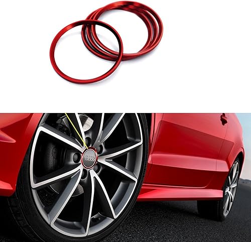 Duoles 4 anillos de aleaciĂłn para llanta de automĂłvil para decoraciĂłn de Audi A3 A4 A5 Q3 Q5 Q7 TT Quattro, BMW X1 X3 X5 1 3 5 6 7 Series (rojo) Duoles 4 anillos de aleaciĂłn para llanta de automĂłvil para decoraciĂłn de Audi A3 A4 A5 Q3 Q5 Q7 TT Quattro, BMW X1 X3 X5 1 3 5 6 7 Series (rojo)
