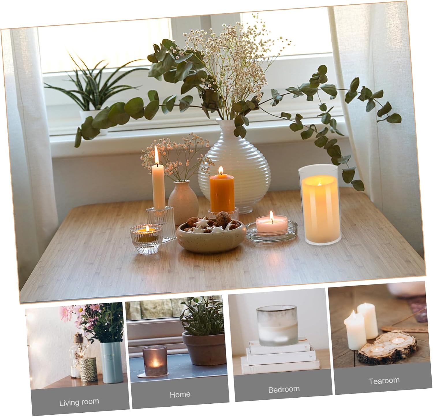 SOLUSTRE 2pcs Glass Candle Covers Rustic Candle Holders for Home Decorative Tealight Holder