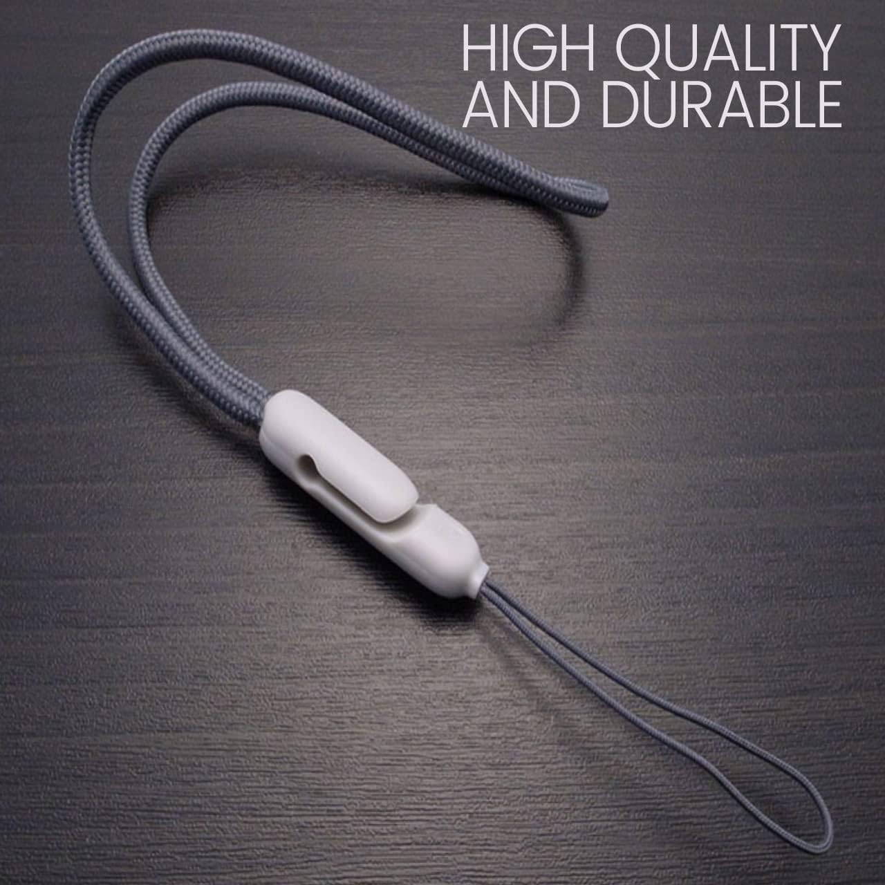  2-Pack of Lanyards, Anti-Drop & Anti-Lost, Adjustable Hand Wrist Lanyard with Clip – Perfect for Cellphones, Cameras, USB Flash Drives, and More (Grey) thumbnail