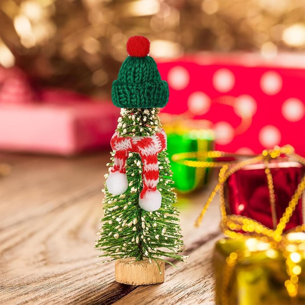 Décoration Table De Noël ARROMI Lot De 30 Petits Bonnets De Noël, Bonnets De Noël, Bonnets De Père Noël, Housses De Bouteille De Vin De Noël, Petits Bonnets De Père Noël Pour