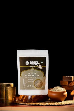 Rigel Spices | Pearl Millet | resealable pack | Kambu | Non GMO | Gluten Free | Rich in fiber (1 KG)