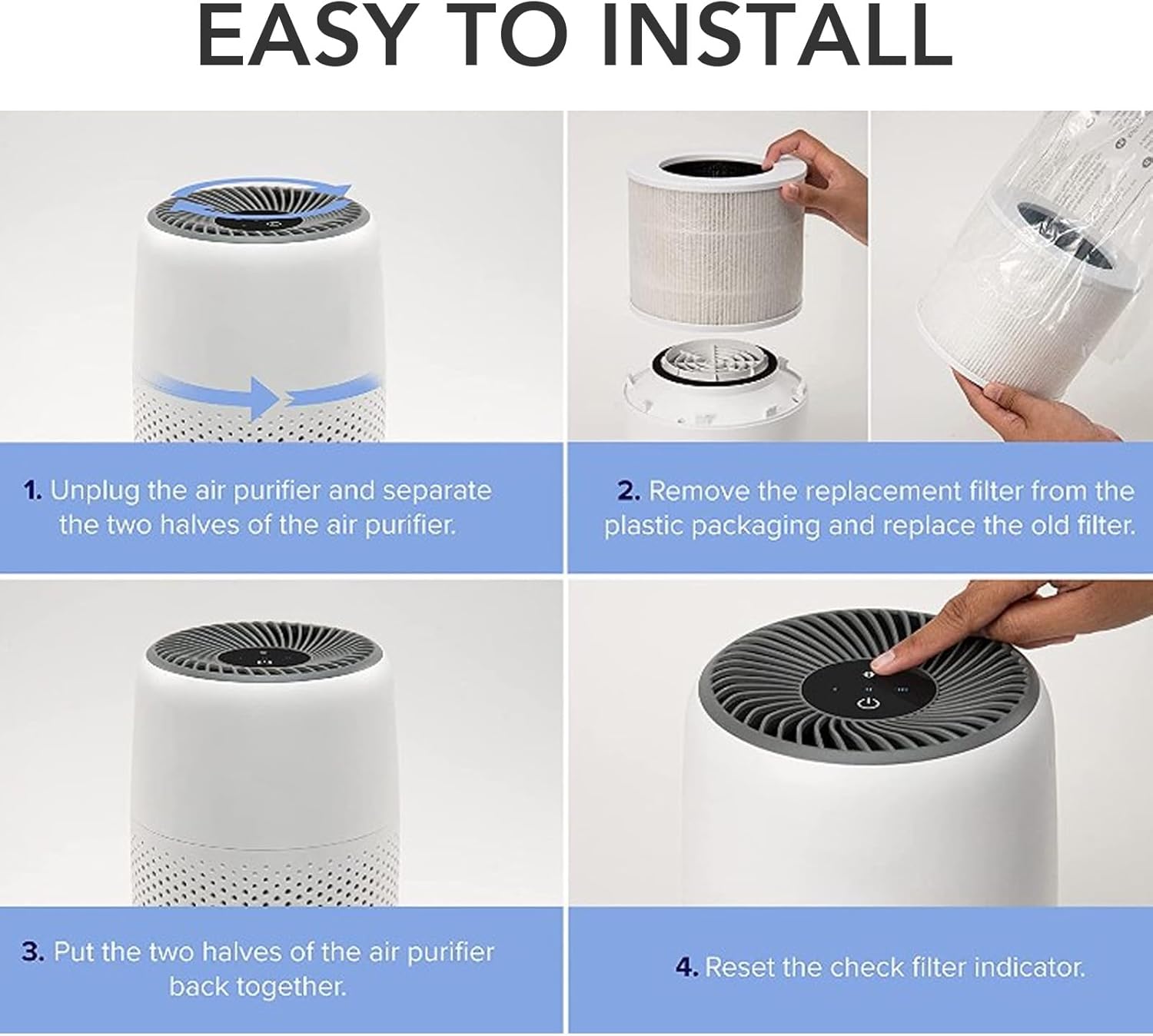 LJCM Air Purifying Filter, Strong Filtering Effect Air Purifying Filter Replacement High Efficiency for Household