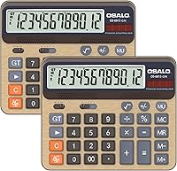 Vista 10 de Calculadora de escritorio extra grande de 5 pulgadas, pantalla LCD de 12 dígitos, calculadora de contabilidad de números grandes con botón