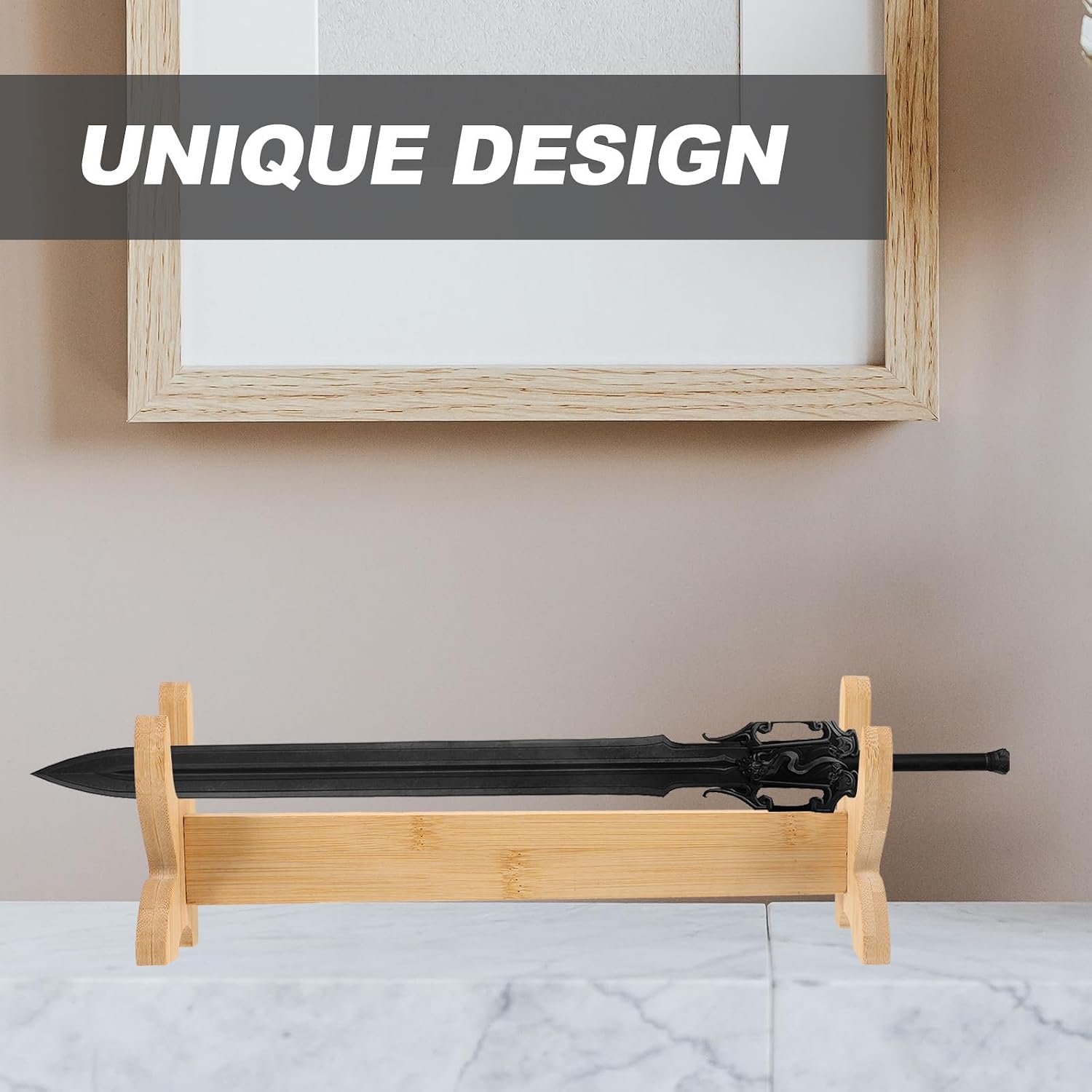 PRETYZOOM Wooden Stand Horizontal Display Rack for Home and Study