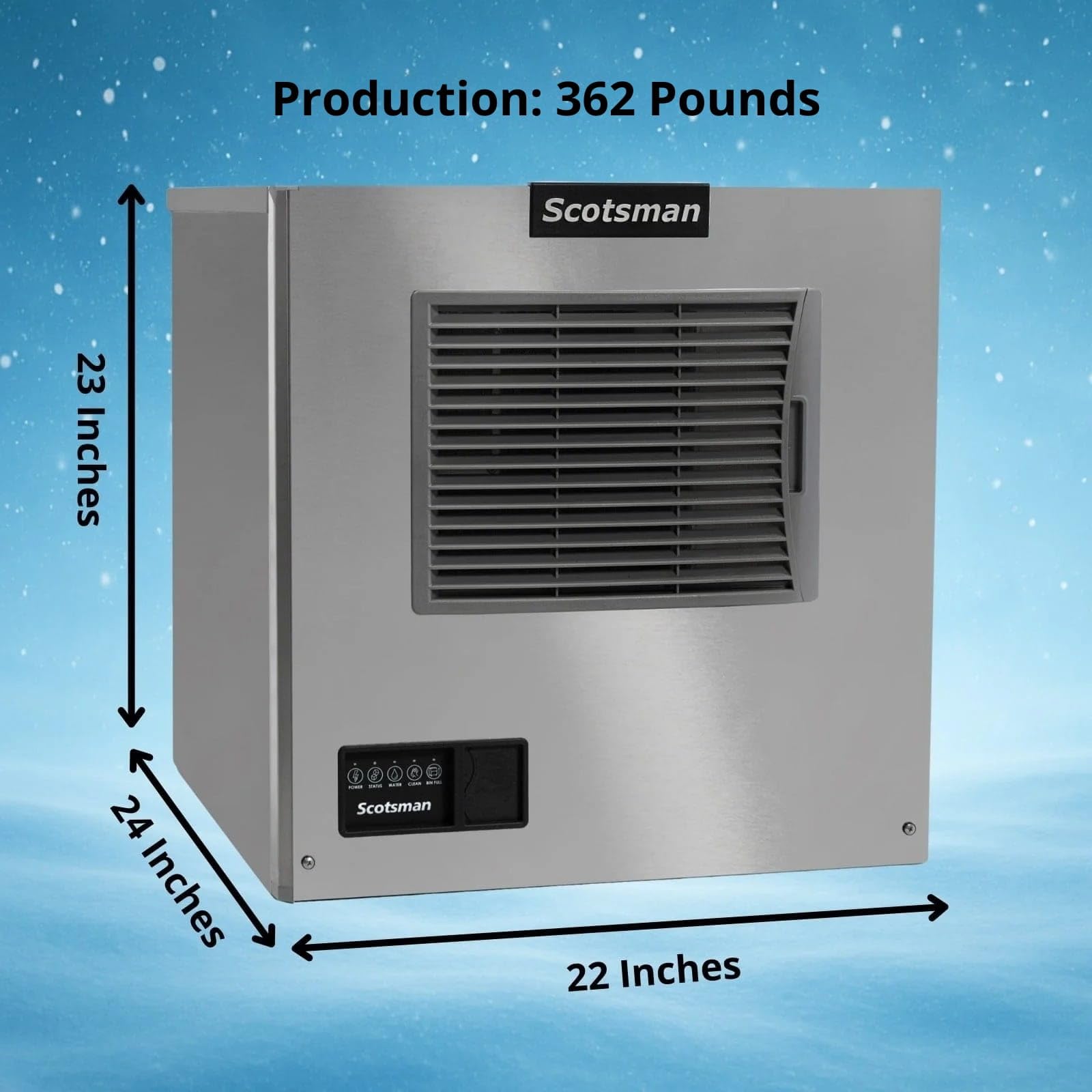 Scotsman Prodigy Elite Medium Cube 22" Ice Maker - 362 Lb/Day on Fridge.com - View 4