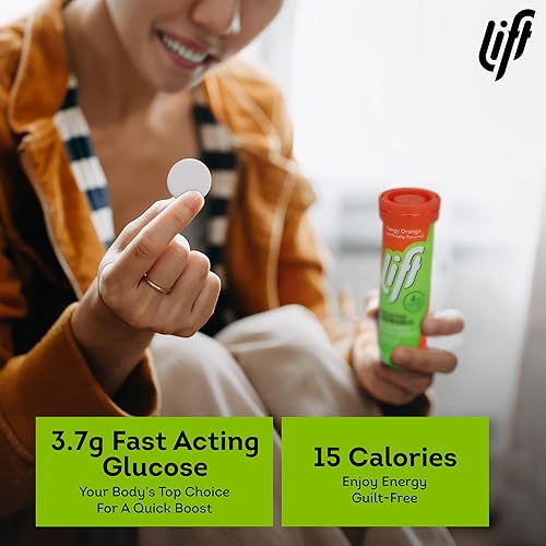 Vista 30 de Lift Glucosa, tabletas energéticas masticables de glucosa de acción rápida, limón y lima, tubo de 10 unidades (paquete de 12)