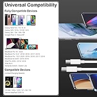 Vista 6 de Cable USB C a USB C para Apple iPhone 17/16/15, 3 pies, paquete de 2 cables de carga rápida tipo C para iPhone 17/16/15 Pro Max, iPhone16e MacBook