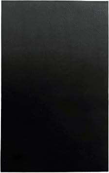 Italian Calf Cow Leather 7.5" x 12" Pre-Cut Leather Black, 3 Pack