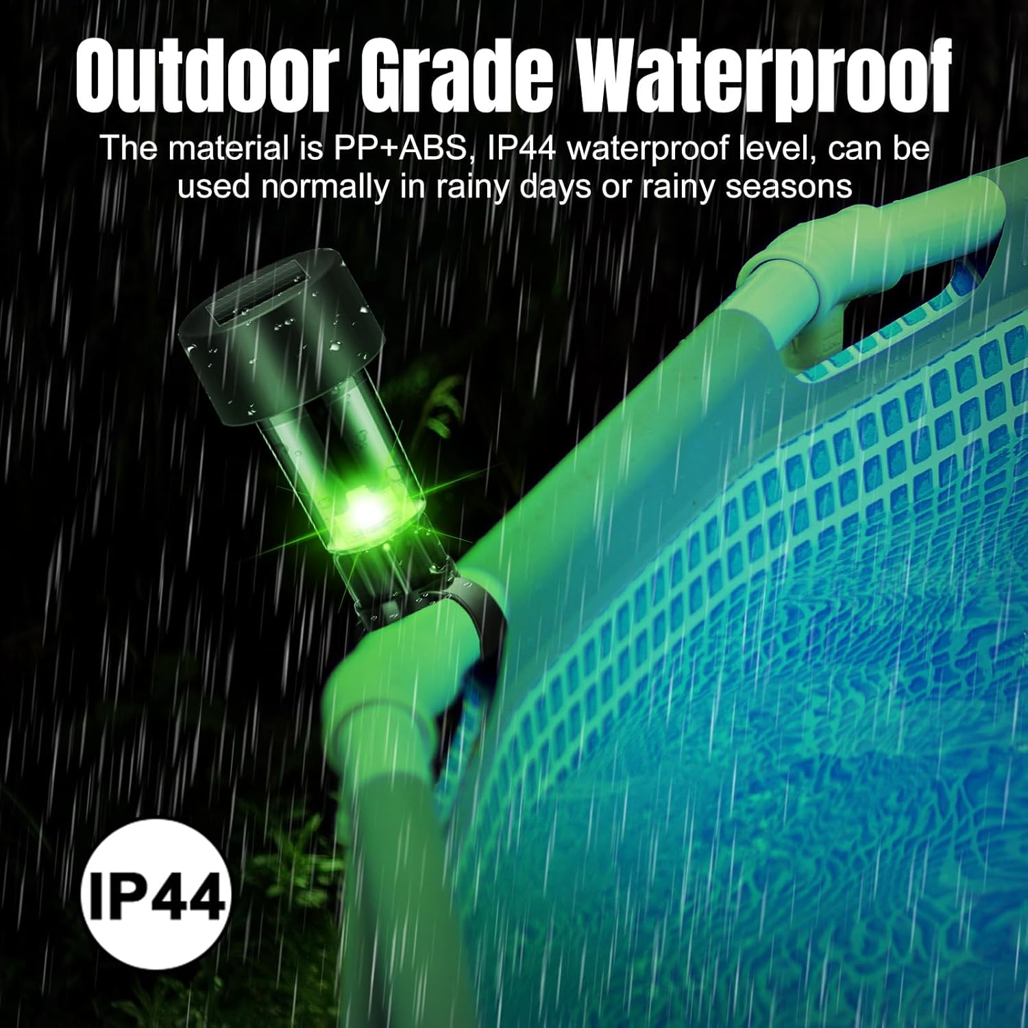 Baquler 8 Pcs Pool Solar Lights for Framed Above Ground Pools Waterproof Solar Light Outdoor Swimming Pool Fence Decorations Pool Accessories Colorful Light Night Lights