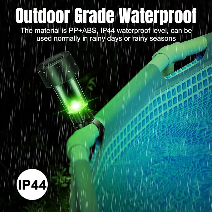 Luces solares para piscina (8 piezas) resistentes al agua y energía solar miniatura 7