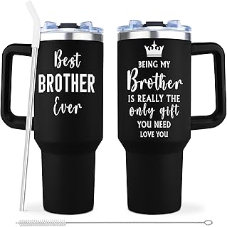 Gifts for Brother Adult, Big Brother Gift for Boy from Sister, 1 Pc 40oz Tumbler with Handle for Birthday Christmas