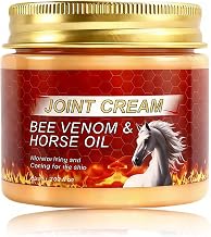 Horse Oil & Bee Venom Cream, Relieves Joint/Muscle Discomfort | Massage Cream, Relaxes Tense Muscles - Daily Care Cream for Knees, Lumbar Spine, Shoulders and Neck