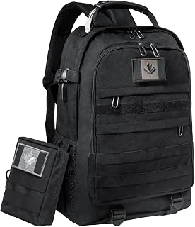 Tactical Backpack for Men, Military Backpack, 30L Large Capacity Molle Backpack with Canada Flag Patch for Hiking, Camping, Traveling