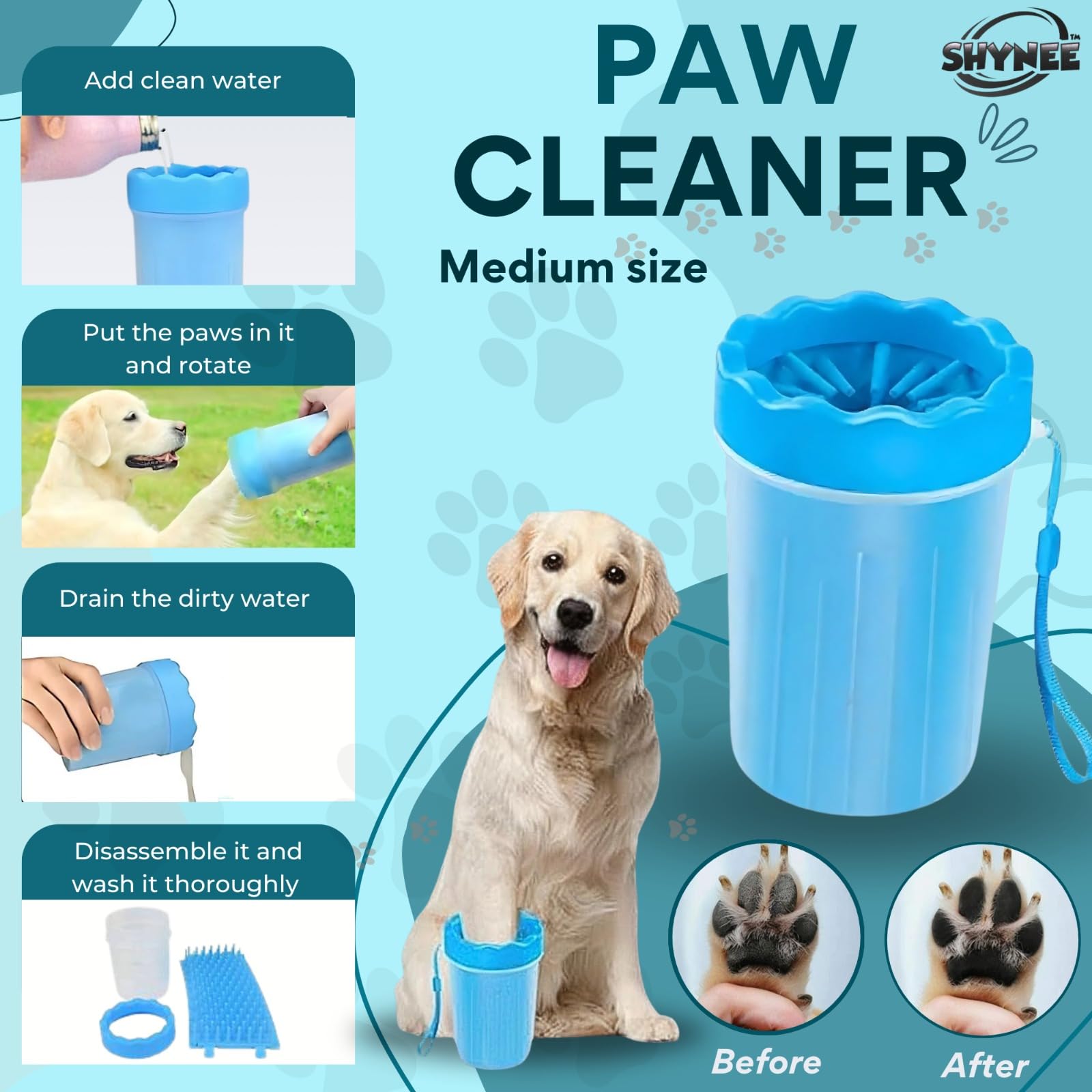 8pcs Dog Grooming Kit Dog Shampoo Brush Washing Gloves Adjustable