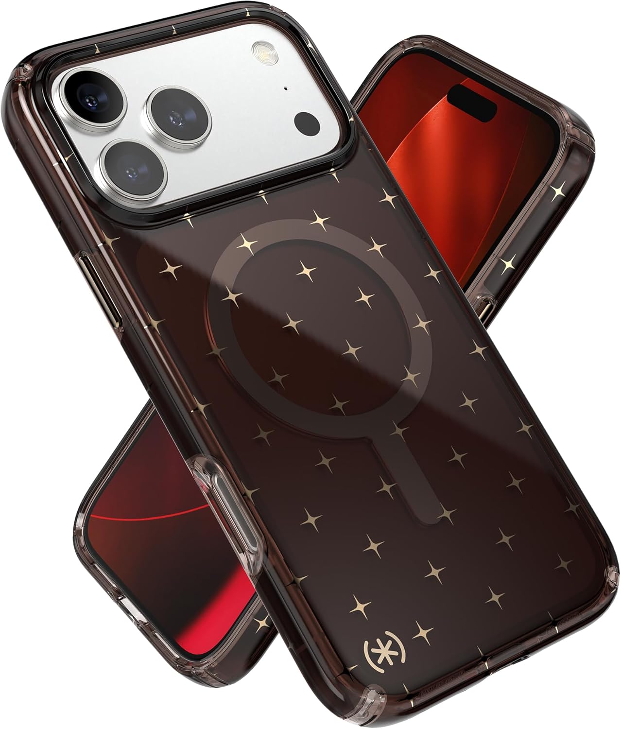 Speck Presidio LUX for iPhone 17 Pro Max Case, MagSafe-Compatible, Slim Protective Case, Luxury Shade/Gold Stars