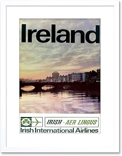TRAVEL TOURISM TRANSPORT IRELAND AIRLINE DUBLIN FRAMED PRINT F97X7177