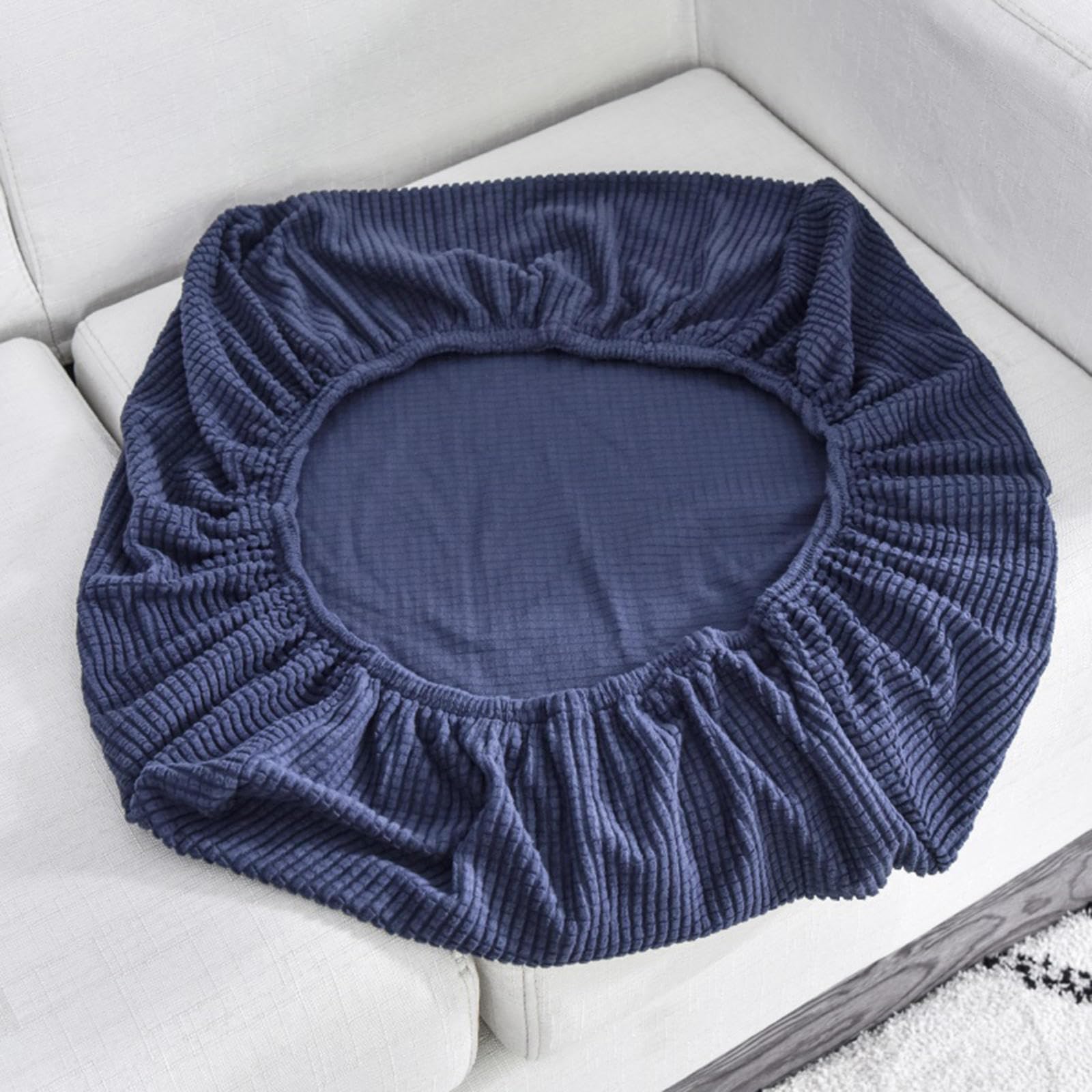 Sofa Cushion Covers Replacement,Stretch Sofa Seat Cover,1 2 3 4 Seater Highly Elastic Sofa Slipcovers for Living Room,L Shaped Corner Couch Seat Cover for Individual Cushion,Navy-1seat(50-63cm)