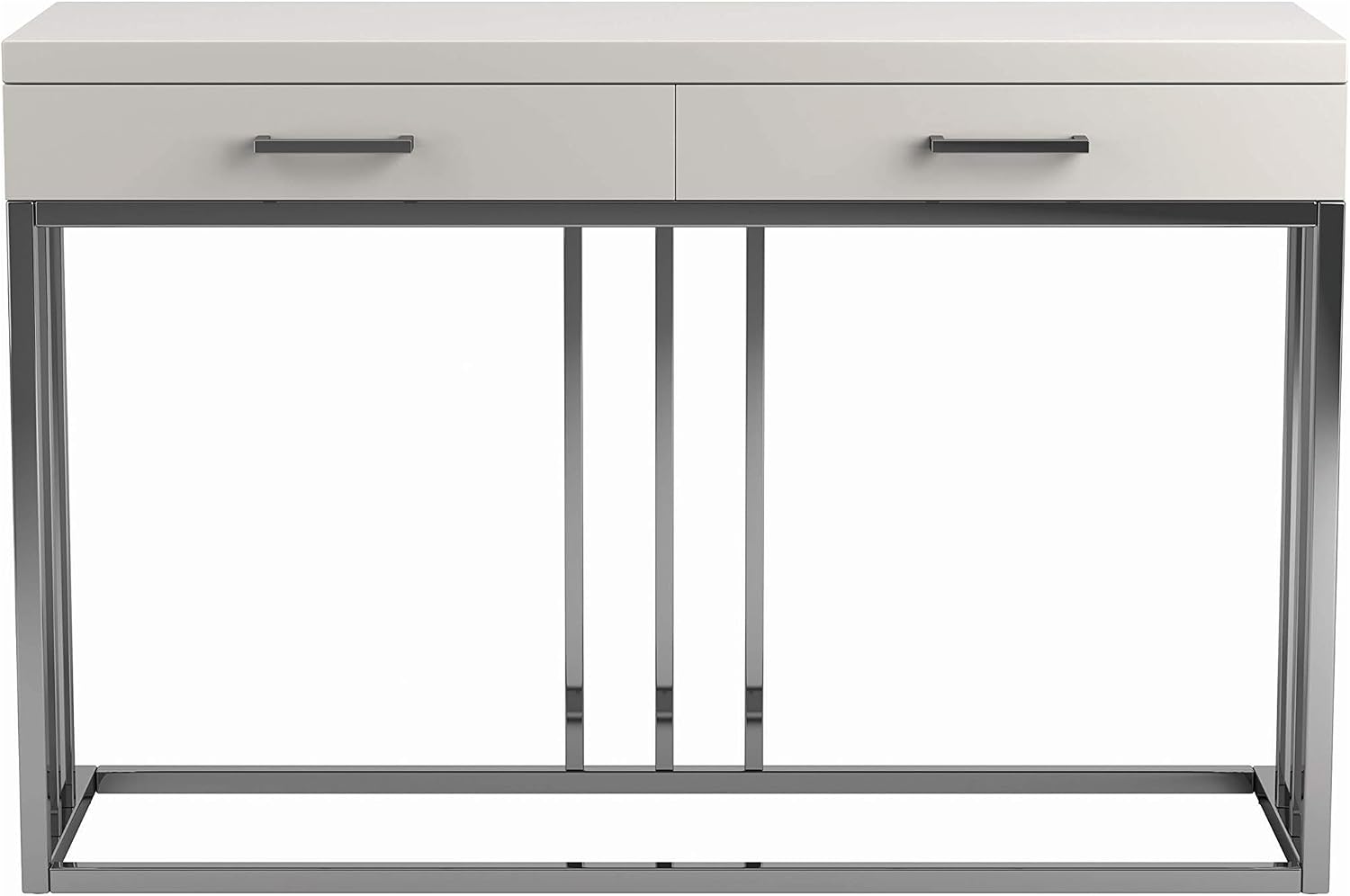 Coaster Furniture Sofa Table Italian White and Rose Brass 723139