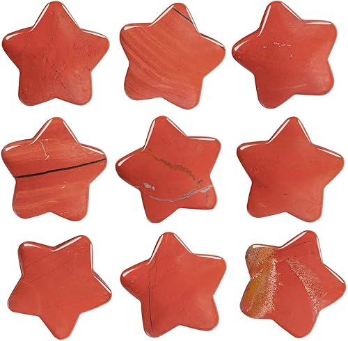 Miniatura 10 de mookaitedecor Juego de 5 piedras de palma de bolsillo de cristal curativo en forma de estrella, piedras de preocupación pulidas para equilibrio de