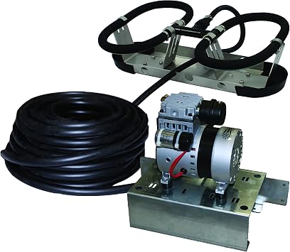 Kasco RobustAire Diffused Aeration, 1 Diffuser, 1/4HP 120V Compressor | Diffused Aeration system, bottom-up aeration for ponds up to 2 acres, No cabinet configuration, Bring your own enclosure